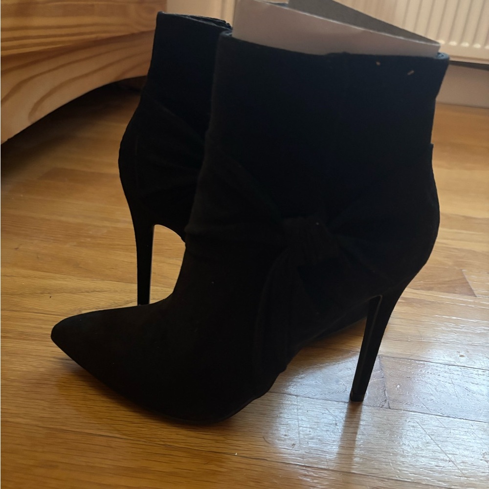 Suede Black Ankle Boots